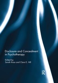 Cover: Disclosure and Concealment in Psychotherapy - Routledge