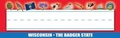 Cover: Wisconsin Nameplates - Pack of 36 - Gallopade International