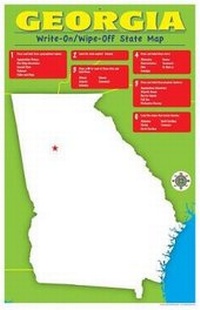 Enlarge image Cover: Georgia Write-On/Wipe-Off Desk Mat - State Map - Gallopade International