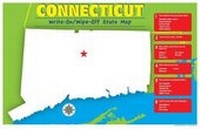 Enlarge image Cover: Connecticut Write-On/Wipe-Off Desk Mat - State Map - Gallopade International