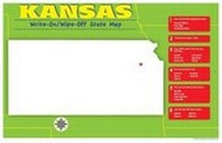 Enlarge image Cover: Kansas Write-On/Wipe-Off Desk Mat - State Map - Gallopade International