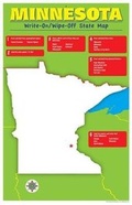 Cover: Minnesota Write-On/Wipe-Off Desk Mat - State Map - Gallopade International