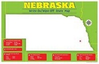 Enlarge image Cover: Nebraska Write-On/Wipe-Off Desk Mat - State Map - Gallopade International