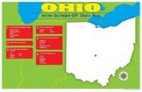 Enlarge image Cover: Ohio Write-On/Wipe-Off Desk Mat - State Map - Gallopade International