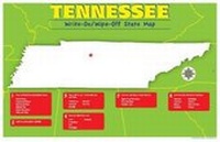 Enlarge image Cover: Tennessee Write-On/Wipe-Off Desk Mat - State Map - Gallopade International