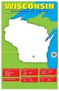 Cover: Wisconsin Write-On/Wipe-Off Desk Mat - State Map - Gallopade International