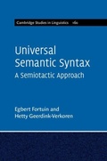 Cover: Universal Semantic Syntax - Cambridge University Press