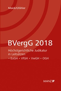 Enlarge image Cover: BVergG 2018 - Manz
