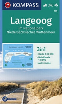 Abbildung von: KOMPASS Wanderkarte Langeoog im Nationalpark Niedersächsisches Wattenmeer - KOMPASS-Karten