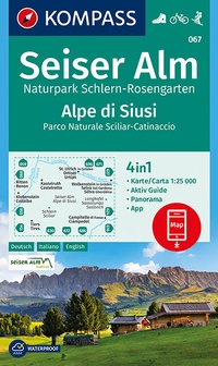 Abbildung von: KOMPASS Wanderkarte Seiser Alm, Naturpark Schlern-Rosengarten, Alpe di Siusi - KOMPASS-Karten