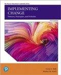 Cover: Implementing Change: Patterns, Principles, and Potholes - Pearson