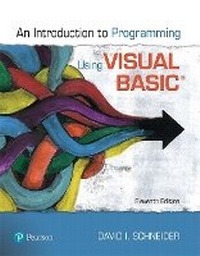 Abbildung von: Introduction to Programming Using Visual Basic - Pearson