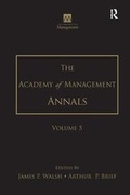 Cover: The Academy of Management Annals, Volume 5 - Routledge