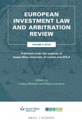 Abbildung von: European Investment Law and Arbitration Review - Martinus Nijhoff