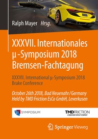 Abbildung von: XXXVII. Internationales µ-Symposium 2018 Bremsen-Fachtagung - Springer Vieweg
