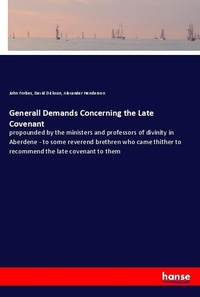 Enlarge image Cover: Generall Demands Concerning the Late Covenant - Hansebooks