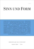 Cover: Sinn und Form 5/2018 - SINN und FORM