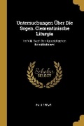 Cover: Untersuchungen UEber Die Sogen. Clementinische Liturgie - Wentworth Press