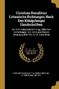 Cover: Christian Donalitius Littauische Dichtungen Nach Den Koenigsberger Handschriften - Wentworth Press