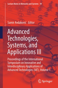 Enlarge image Cover: Advanced Technologies, Systems, and Applications III - Springer