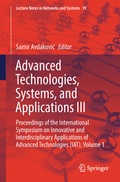 Cover: Advanced Technologies, Systems, and Applications III - Springer