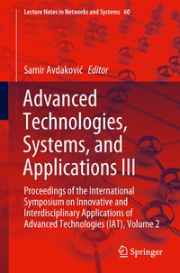 Enlarge image Cover: Advanced Technologies, Systems, and Applications III - Springer