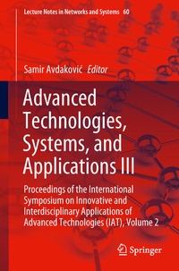 Enlarge image Cover: Advanced Technologies, Systems, and Applications III - Springer