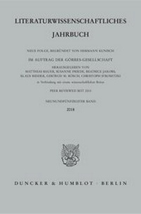Abbildung von: Literaturwissenschaftliches Jahrbuch - Duncker & Humblot
