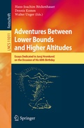 Cover: Adventures Between Lower Bounds and Higher Altitudes - Springer