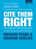Cover: Cite Them Right - Red Globe Press
