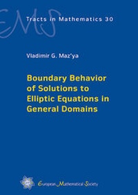 Enlarge image Cover: Boundary Behavior of Solutions to Elliptic Equations in General Domains - EMS Press