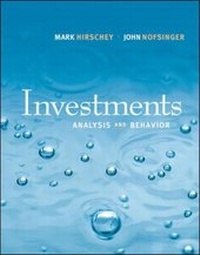 Enlarge image Cover: Investments: Analysis and Behavior with S&P bind-in card - McGraw-Hill Professional