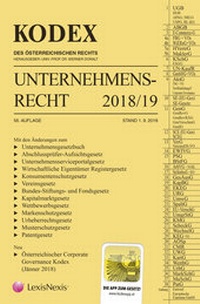 Abbildung von: KODEX Unternehmensrecht 2018/19 - LexisNexis ARD ORAC