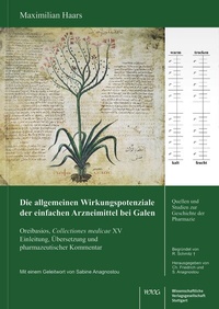 Abbildung von: Die allgemeinen Wirkungspotenziale der einfachen Arzneimittel bei Galen. Oreibasios, Collectiones medicae XV. - Wissenschaftliche Verlagsgesellschaft