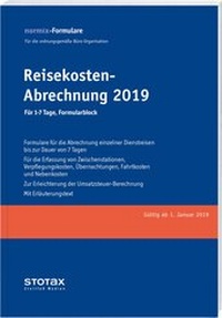 Abbildung von: Reisekosten-Abrechnung 2019, für 1-7 Tage, Formularblock - Stollfuß