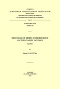 Cover: Isho'dad of Merw. Commentary on the Gospel of John - Peeters Publishers
