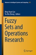 Cover: Fuzzy Sets and Operations Research - Springer