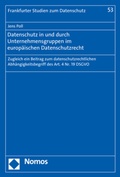 Abbildung von: Datenschutz in und durch Unternehmensgruppen im europäischen Datenschutzrecht - Nomos