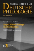 Bild: August Wilhelm Schlegel und die Philologie - Erich Schmidt Verlag