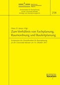 Cover: Zum Verh&auml;ltnis von Fachplanung, Raumordnung und Bauleitplanung - Lexxion Verlagsgesellschaft