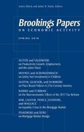 Cover: Brookings Papers on Economic Activity: Spring 2018 - Brookings Institution