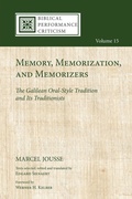 Cover: Memory, Memorization, and Memorizers - Wipf and Stock Publishers