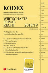 Abbildung von: KODEX Wirtschaftsprivatrecht 2018/19 - LexisNexis ARD ORAC