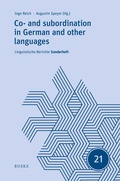 Cover: Co- and subordination in German and other languages - Buske, H