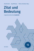 Cover: Zitat und Bedeutung - Buske, H