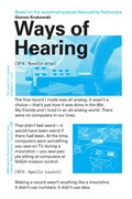 Cover: Ways of Hearing - MIT Press