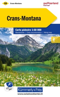 Abbildung von: Kümmerly+Frey Wanderkarte 32 Crans-Montana 1:60.000 - Hallwag Kümmerly+Frey