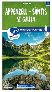 Abbildung von: Kümmerly+Frey Wanderkarte 9 Appenzell, Säntis 1:40.000 - Hallwag Kümmerly+Frey