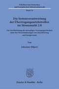 Bild: Die Systemverantwortung der Übertragungsnetzbetreiber im Strommarkt 2.0. - Duncker & Humblot