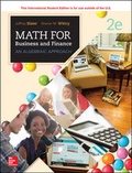 Cover: MATH FOR BUSINESS AND FINANCE: AN ALGEBRAIC APPROACH - McGraw-Hill Education